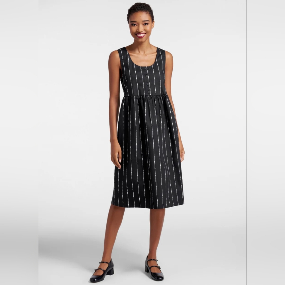 NWT Black Friday Bone Stripes Cotton Dress